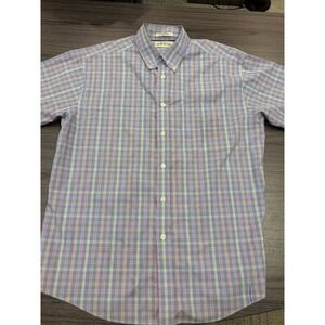 ORVIS Men's Plaid Short Sleeve Button Down Shirt XL Cotton Casual